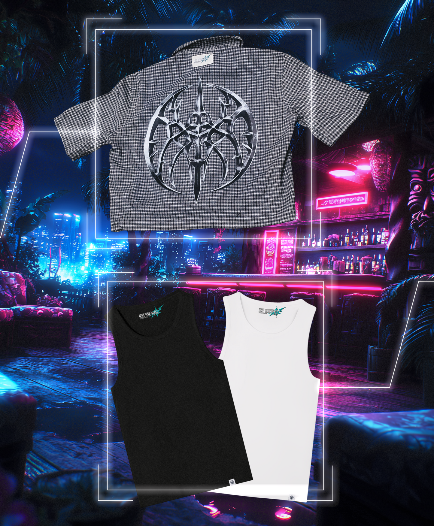 PACK CAMISETA DE TIRANTES + CAMISA DE CUADROS BOXY